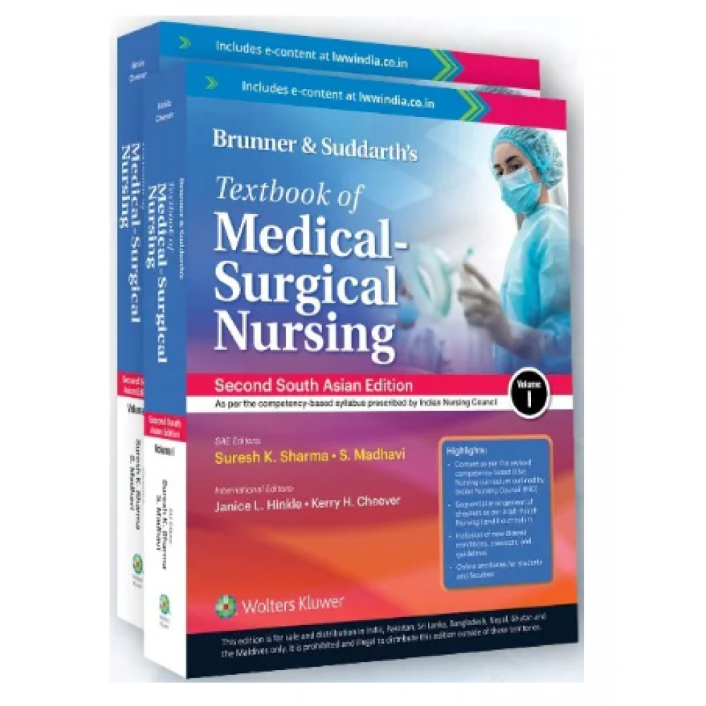 Brunner & Suddarth’s Textbook of MedicalSurgical Nursing (2 Volume Set); 2nd (South Asia